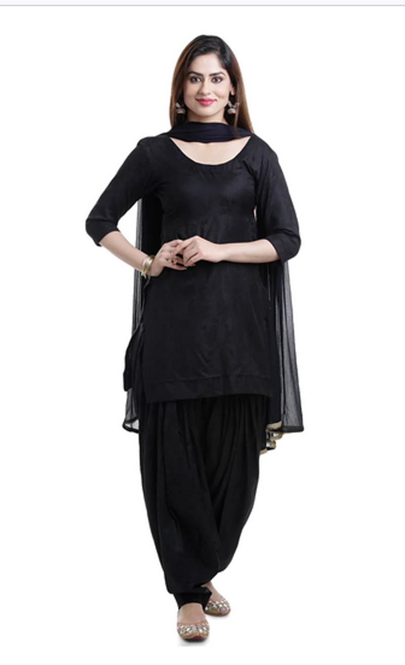 Punjabi Plain Black Salwar Suit